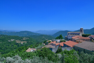 Sticker - Landscape view from Scapoli, a village in Molise, Italy.