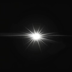 Wall Mural - bright star on dark background