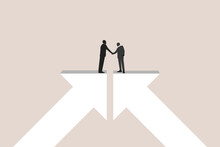 Business deal or financial agreement concept. Business negotiation, deal making or acquisition, merger
