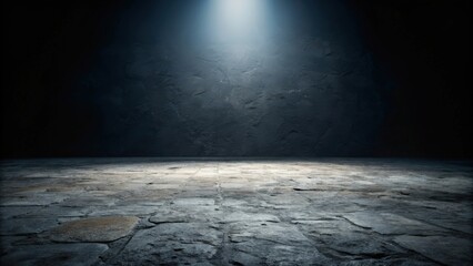 Wall Mural - Dark ground background with empty stone concrete at night, night, dark, ground, background, empty, stone, concrete, texture