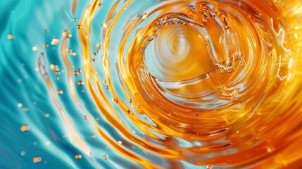 Smooth orange vortex, car fuel texture