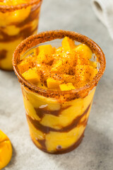 Poster - Healthy Frozen Mango Mangonada Cocktail Drink