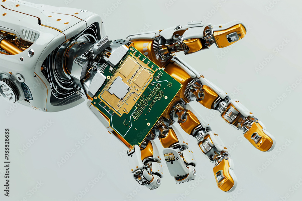 Robotic Computer Design Modern High Tech Authentic Robot Arm Holding Contemporary Super ...