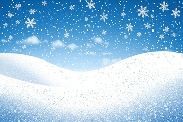Aufkleber - The Christmas sky with snowflakes falling. Modern illustration of snowfall.