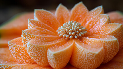 Canvas Print - Sweet & Juicy Cantaloupe - A Delectable Treat