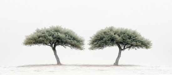 Two Trees in Fog