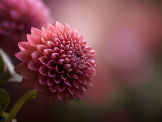 Wall Mural - A close up of a Dahlia flower with blurry background