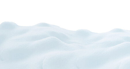 Wall Mural - a large beautiful snowdrift isolated