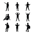 © adidesigner23 - Silhouette of a boy in a pose collection