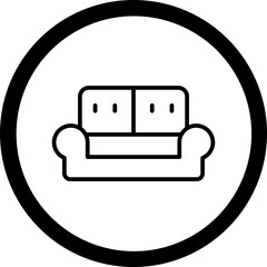 Canvas Print - Sofa Vector Icon Design