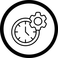 Poster - Time Management Vector Icon Design