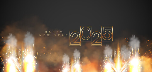 Fireworks illuminate the night as we celebrate the joyous occasion of New Year 2025, welcoming fresh beginnings