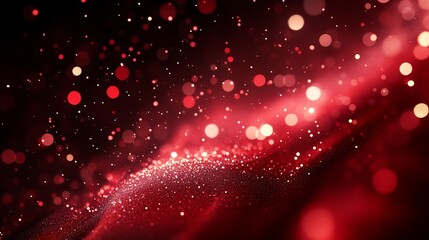 Wall Mural - Abstract red glittering background with lights and sparkles