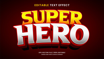 Sticker - Super hero cartoon editable text effect