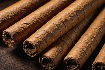 cuban cigars close-up, cigars tobacco macro