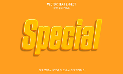 Special 3d editable text effect