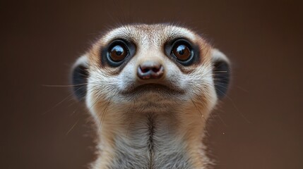 Wall Mural - Curious Meerkat Portrait