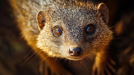 Sticker - Close-up Portrait of a Curious Mongoose