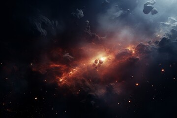 Wall Mural - Cosmic Nebula: A Stellar Symphony in Deep Space