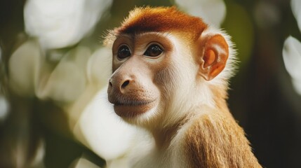 Wall Mural - Close-up of a Curious Monkey