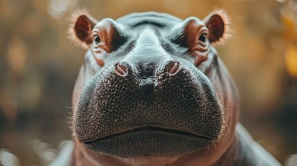 Sticker - Close-Up Portrait of a Hippopotamus