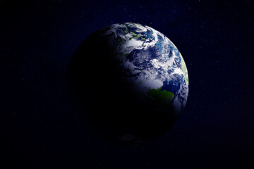 Wall Mural - Planet Earth in space. Image elements furnished by NASA