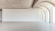© JuanM - Minimalist empty room with large arches, neutral colors and natural lighting. Architectural concept image for luxury Real Estate.