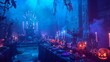 © HanThar Fusion - A fantasy-themed Halloween party featuring gothic decors