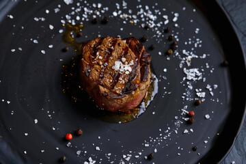 Poster - Grilled filet mignon with sea salt and pepper