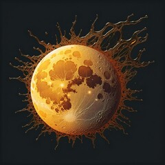 Wall Mural - Isolated Celestial Bodies on white Background