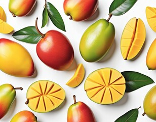 Wall Mural - Isolated Organic Tropical Papaya Slice on white Background