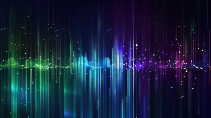 Wall Mural - Abstract Background with Vibrant Lights and Lines