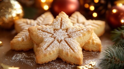 The national cuisine of Germany: New Year's shortbread cookies.