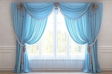 Canvas Print - curtains in the room