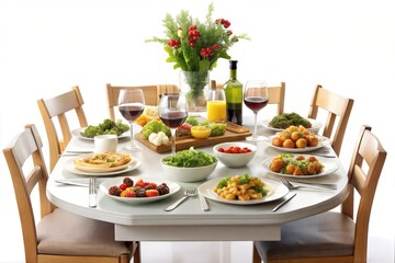 dinner isolated on a white background
