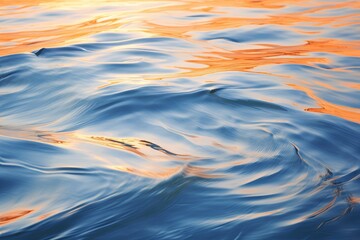 Canvas Print - Serene Ocean Waves at Sunset: A Tranquil Water Reflection