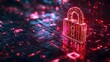 © Teerapat - Digital Security Lock on Abstract Circuit Board Background