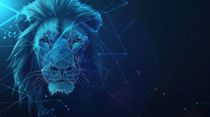 Canvas Print - Digital Lion Portrait