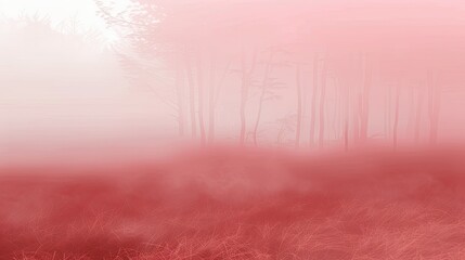 Wall Mural - A blurry red forest 