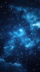 a blue sky with stars and clouds