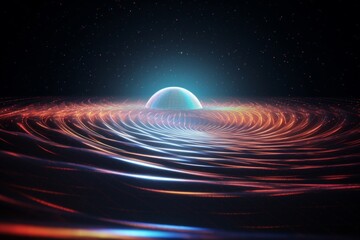 Wall Mural - cosmic spiral: a glowing nebula in the universe