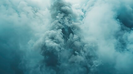 Wall Mural - A close-up of a white smoke plume against a dark background. The smoke is wispy and ethereal, creating a sense of mystery and intrigue.