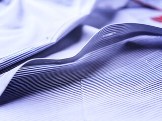 Wall Mural - Close up of mens striped shirt.