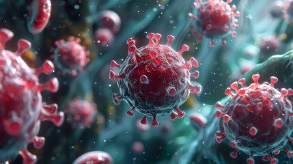 Poster - Illustrate the interaction between cholesterol molecules and viral particles in