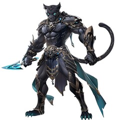 Wall Mural - Anime Panther Warrior