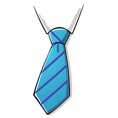 Tie cartoon icon illustration on white background. Generative AI