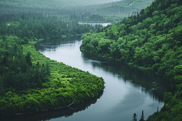 Poster - Forest River Serenity