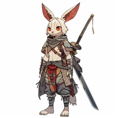 Wall Mural - Anime Rabbit Warrior