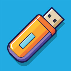 Leinwandbilder - USB Stick Vector Illustration