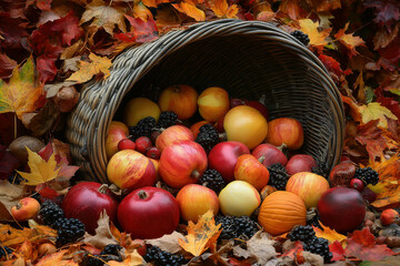 Canvas Print - Thanksgiving Cornucopia